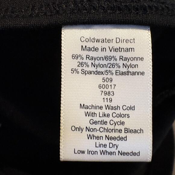 Coldwater‎ Creek Pants Womens Large Black Pull On Stretch Slim Ankle Work Ponte - Picture 9 of 10